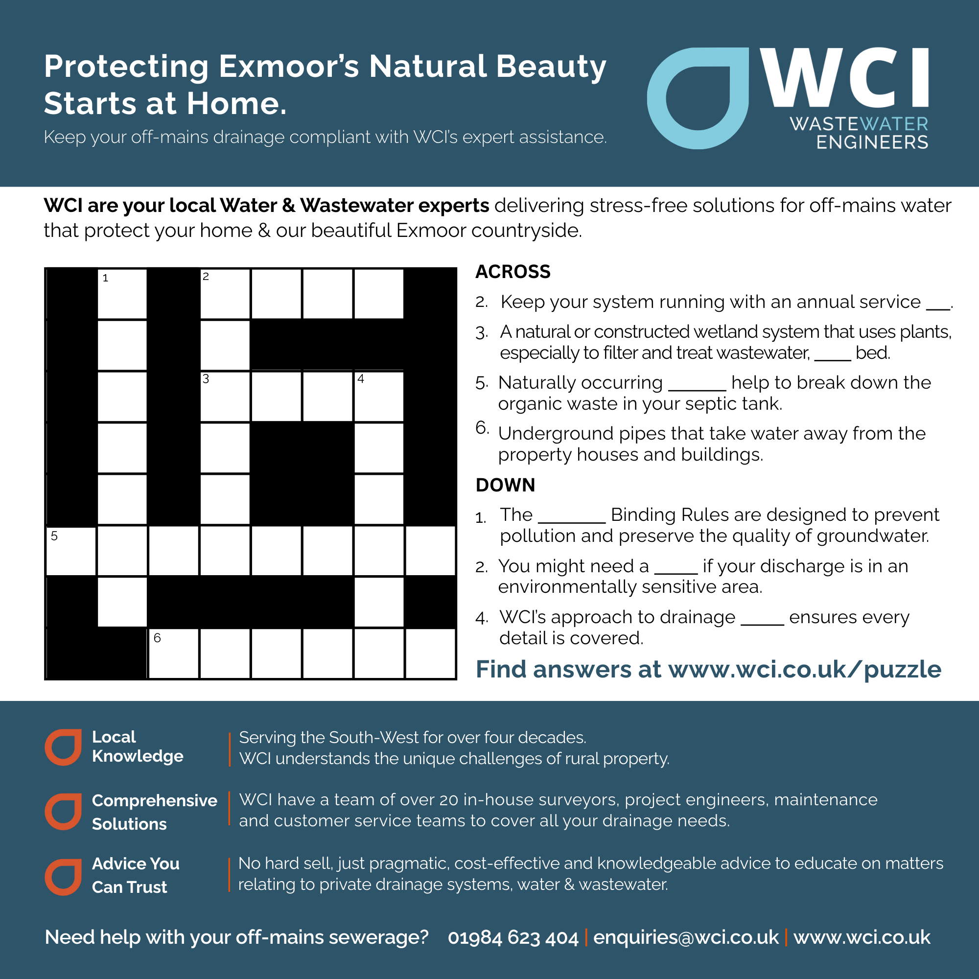 WCI - Exmoor News Full Page Ad Jan-Feb 26 - Crossword