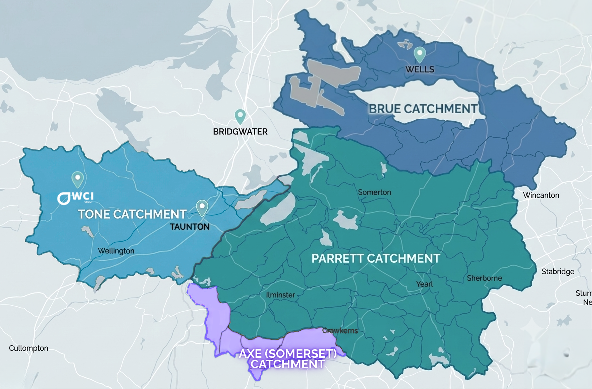 WCI Nutrient Neutrally Somerset Catchment Map Inc. Axe